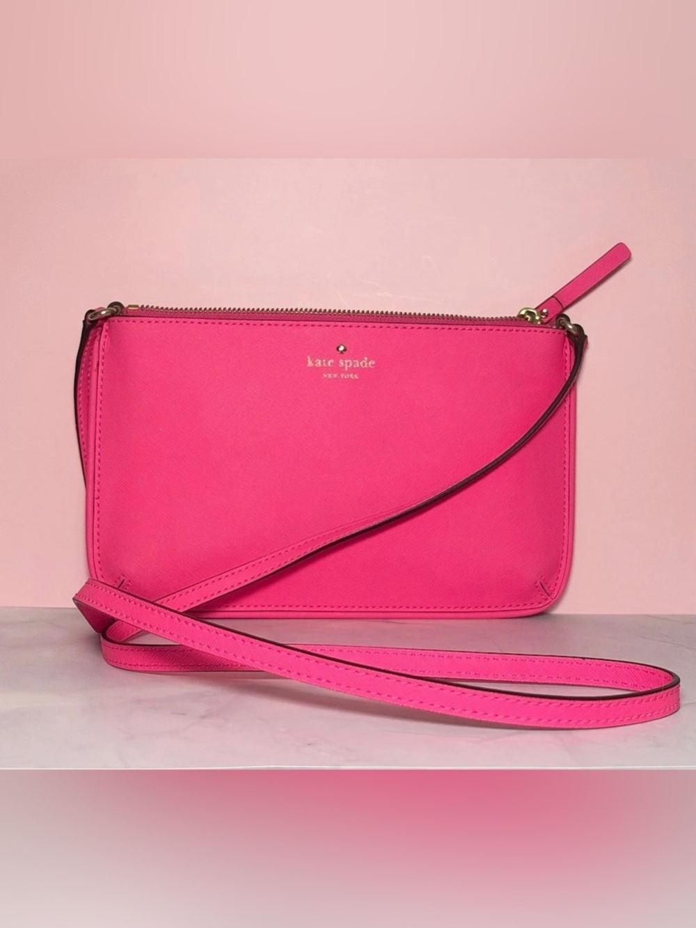 Kate Spade Pink Leather Crossbody Bag
